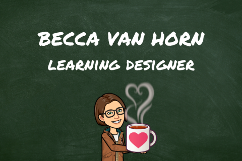 Bitmoji introduction to Becca Van Horn