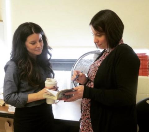 Maureen and her co-teacher collaborate