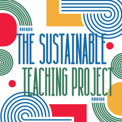 Colorful button for The Sustainable Teaching Project